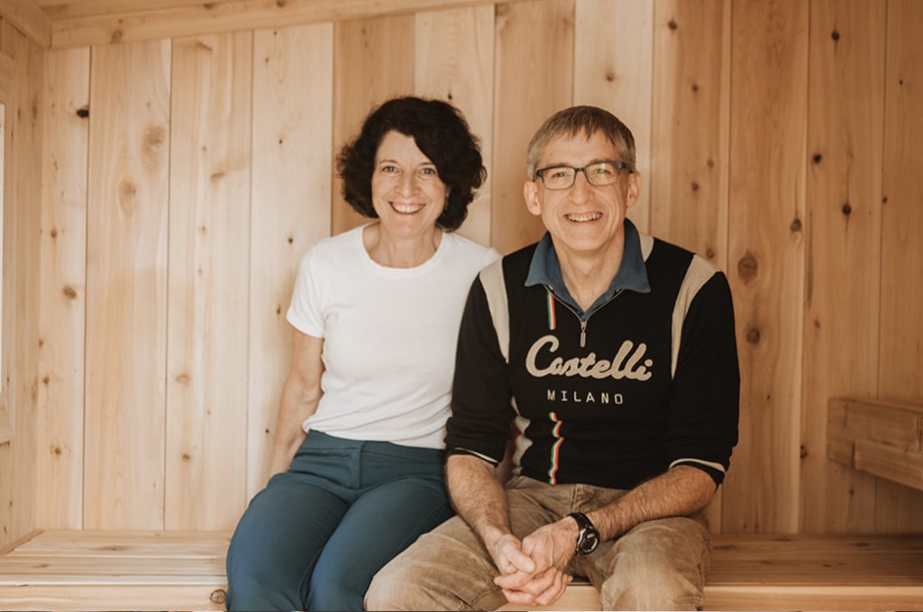 Eric and Deb. Two homeowners who recently bought a Cedar + Stone sauna